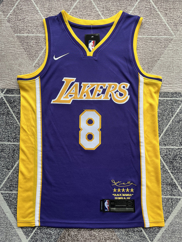 LA Lakers Purple Retirement Edition Basketball Jersey #8 front view [SPMERGE:P258:front]