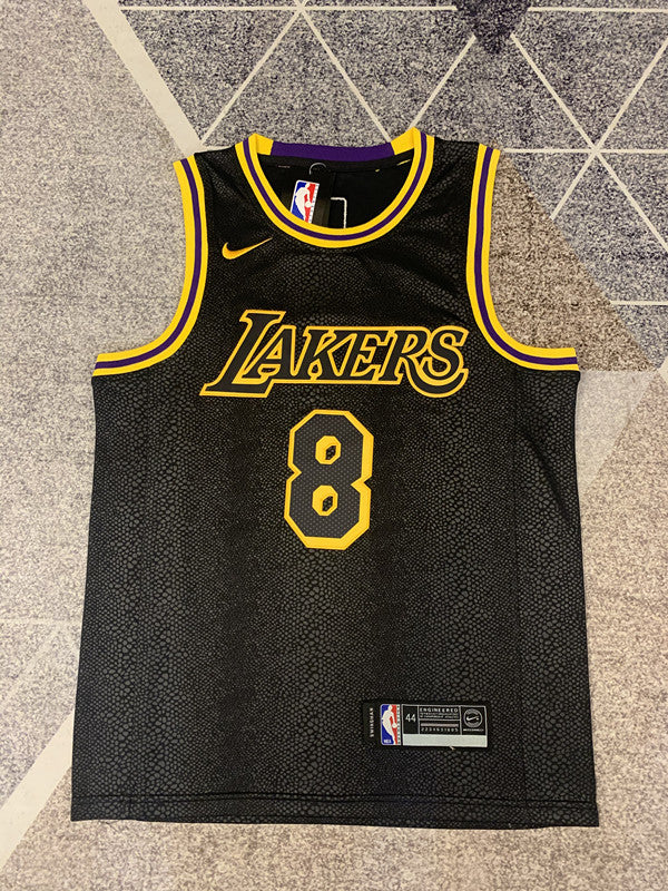 Multi-color LA Lakers basketball jersey, full front view
