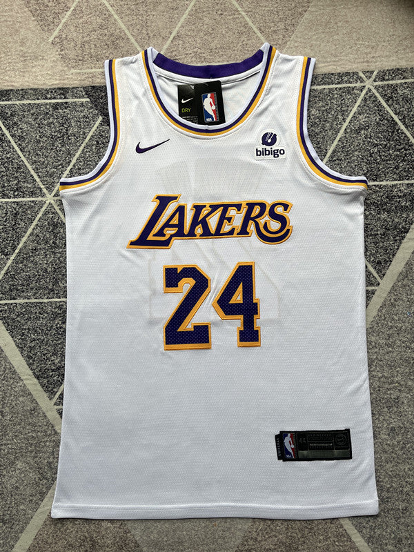 LA Lakers White Basketball Jersey #24 front view [SPMERGE:P231:front]