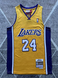 Yellow LA Lakers basketball jersey, full front view