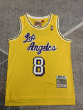 Yellow LA Lakers basketball jersey, full front view