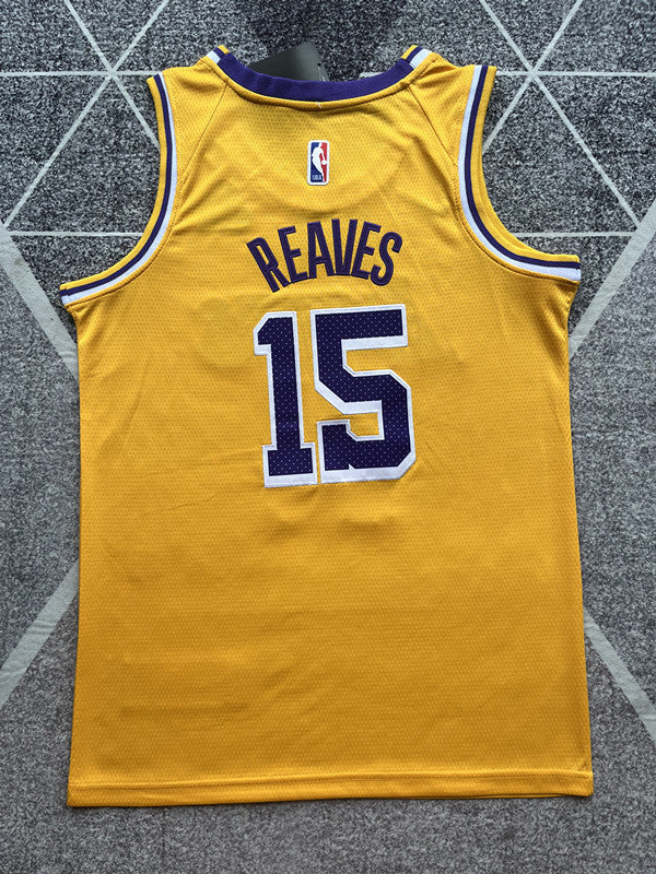 LA Lakers Yellow Basketball Jersey #15 back view [SPMERGE:P213:back]