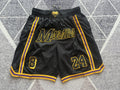 Black Mamba premium basketball shorts, full front view