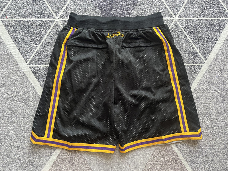 Black Mamba premium basketball shorts, full back view