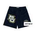 Marquette Navy mesh shorts - front product view