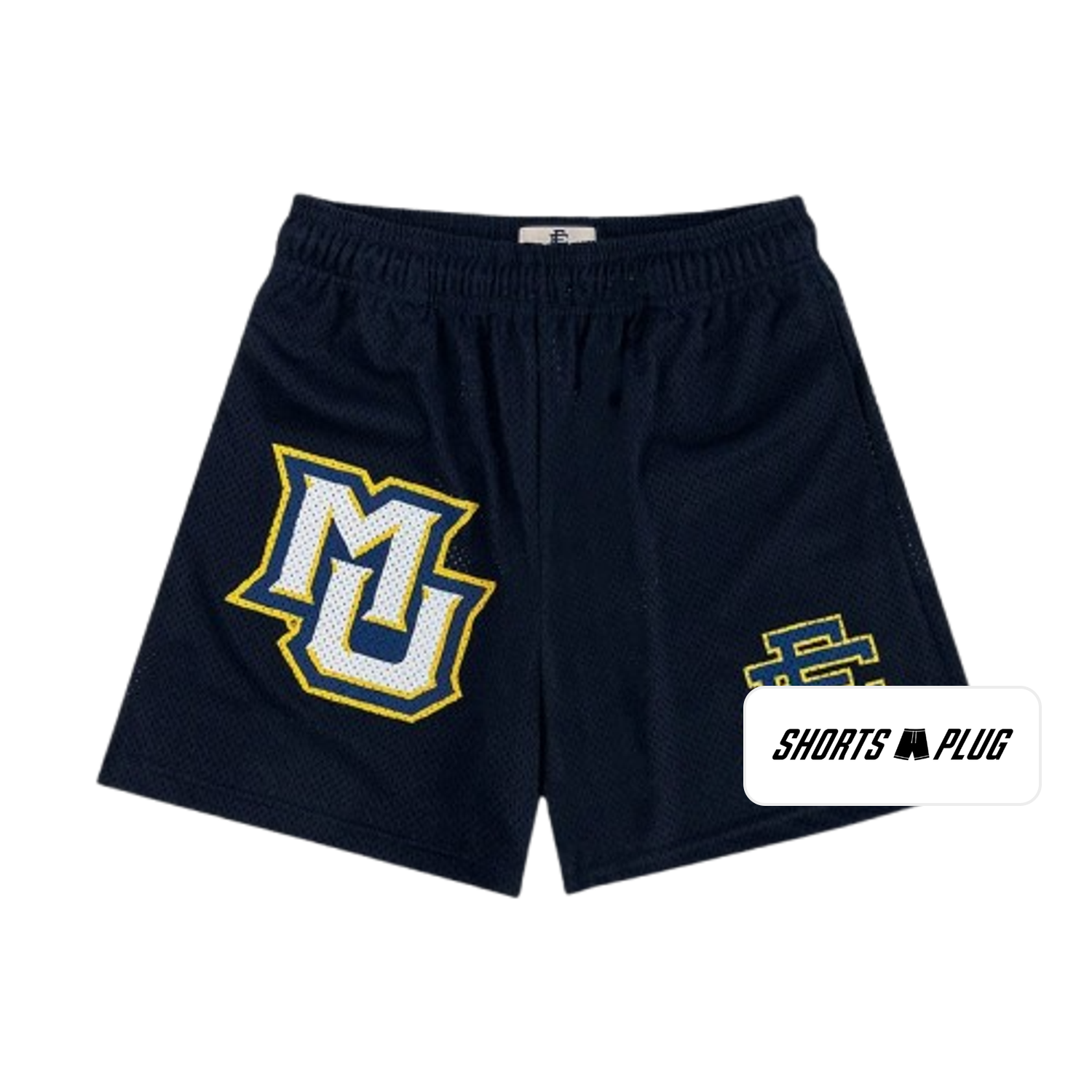 Marquette Navy mesh shorts - front product view