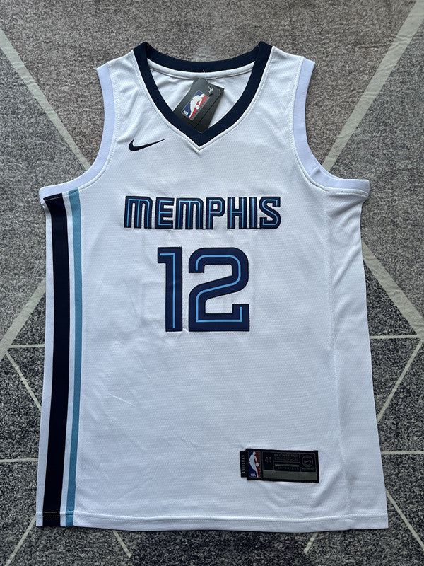 White Memphis Grizzlies basketball jersey, full front view