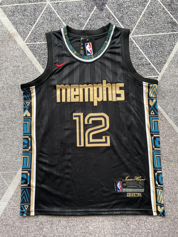 Black Memphis Grizzlies basketball jersey, full front view