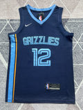 Navy Memphis Grizzlies basketball jersey, full front view