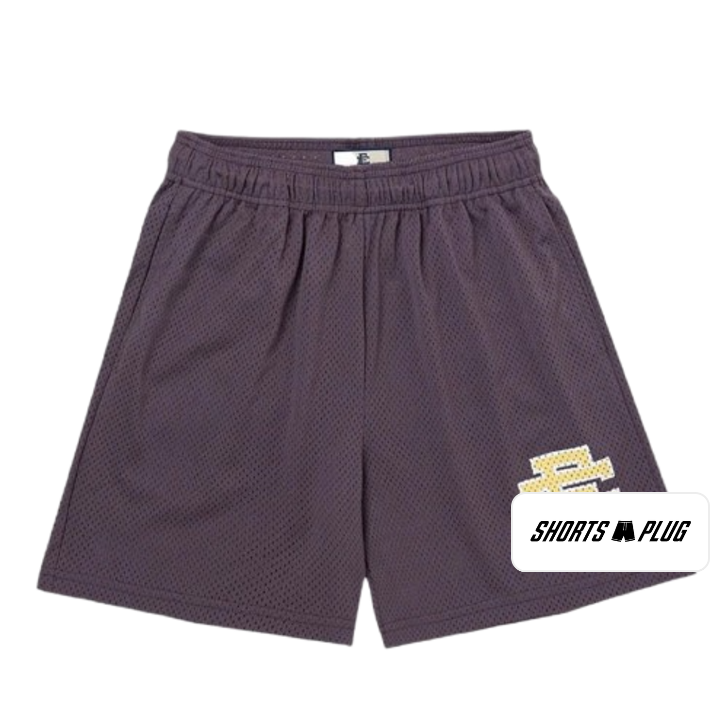 Merlot Cream mesh shorts - front product view