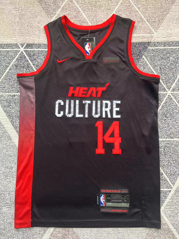 Miami 2024 Black City Edition Basketball Jersey #14 front view [SPMERGE:P066:front]