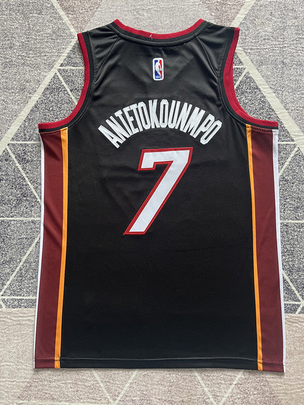 Miami Black Basketball Jersey #7 back view [SPMERGE:P289:back]