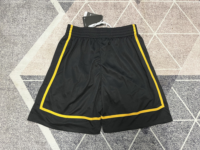 Black Miami Heat basketball shorts, full back view