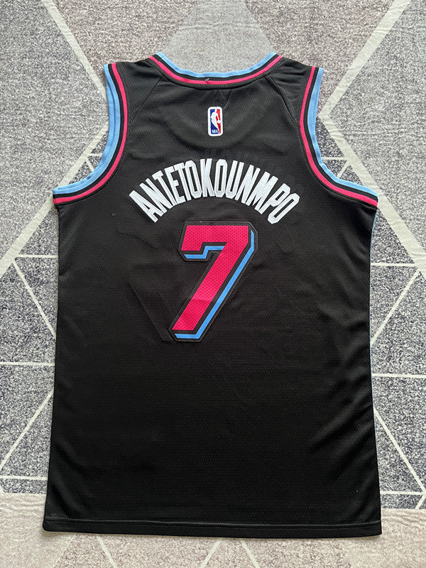Miami Black Vice Basketball Jersey #7 back view [SPMERGE:P286:back]