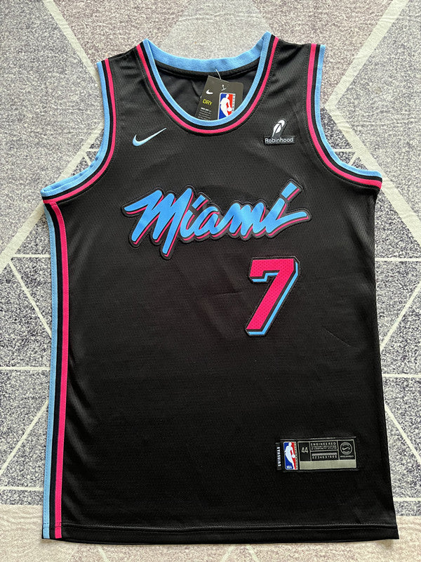 Miami Black Vice Basketball Jersey #7 front view [SPMERGE:P286:front]