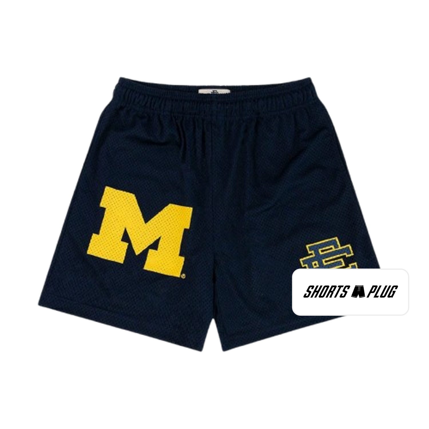 Michigan Navy mesh shorts - front product view