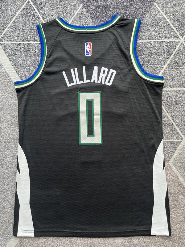 Milwaukee Black Statement Basketball Jersey #0 back view [SPMERGE:P306:back]
