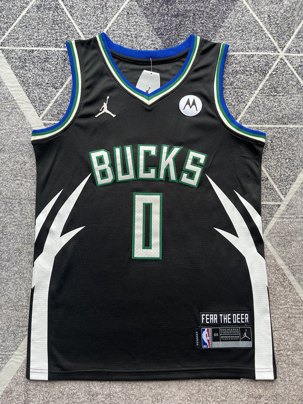 Milwaukee Black Statement Basketball Jersey #0 front view [SPMERGE:P306:front]