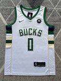 Milwaukee White Basketball Jersey #0 front view [SPMERGE:P307:front]