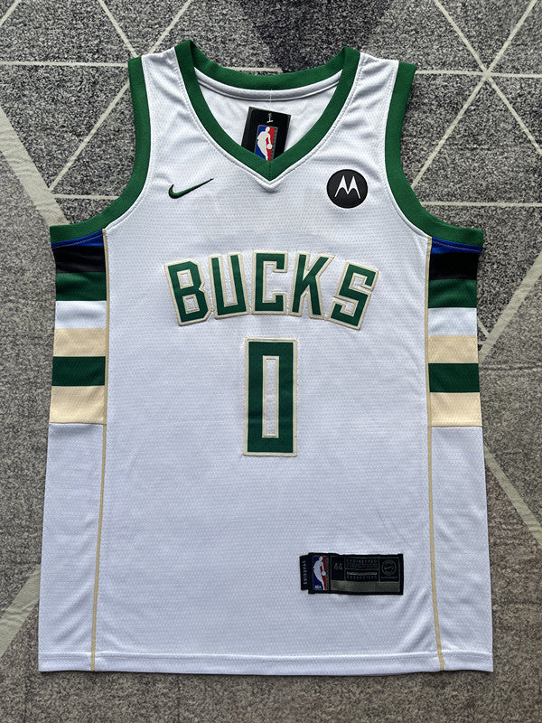 Milwaukee White Basketball Jersey #0 front view [SPMERGE:P307:front]