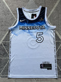 White Minnesota Timberwolves basketball jersey, full front view
