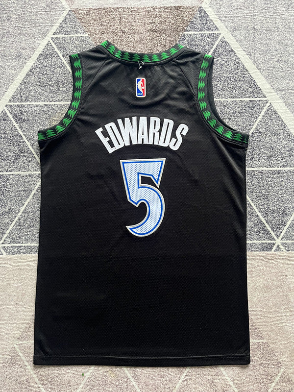 Minnesota Black Basketball Jersey #5 back view [SPMERGE:P097:back]