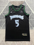 Minnesota Black Basketball Jersey #5 front view [SPMERGE:P097:front]