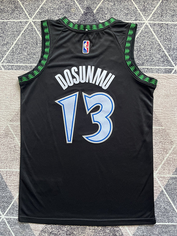 Minnesota Black Basketball Jersey #13 back view [SPMERGE:P200:back]
