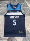 Blue Minnesota Timberwolves basketball jersey, full front view