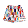 Multi White mesh shorts - front product view