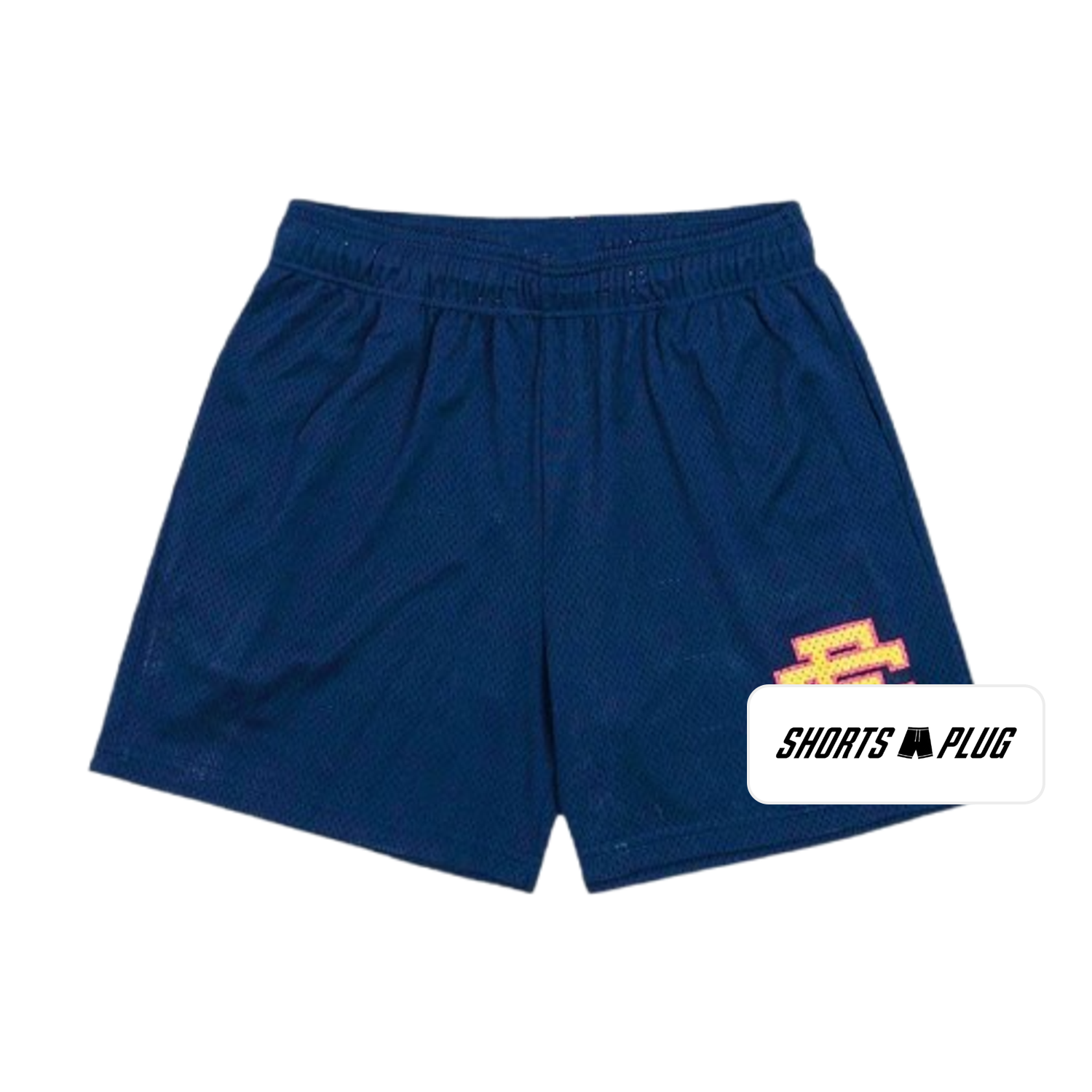Navy Sunset mesh shorts - front product view