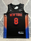 Multi-color New York Knicks basketball jersey, full front view