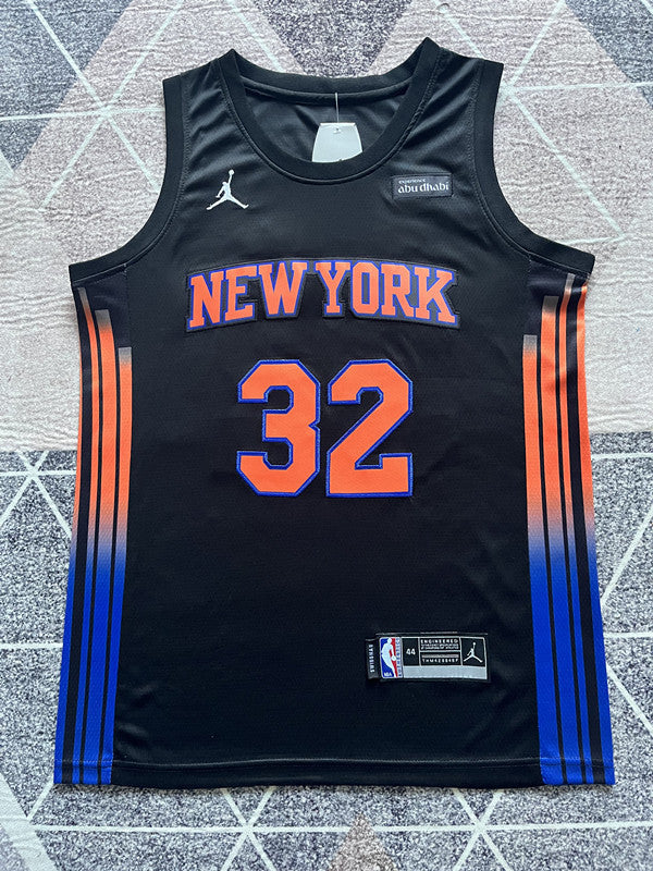 New York 2026 Black Statement Edition Basketball Jersey #32 front view [SPMERGE:P095:front]