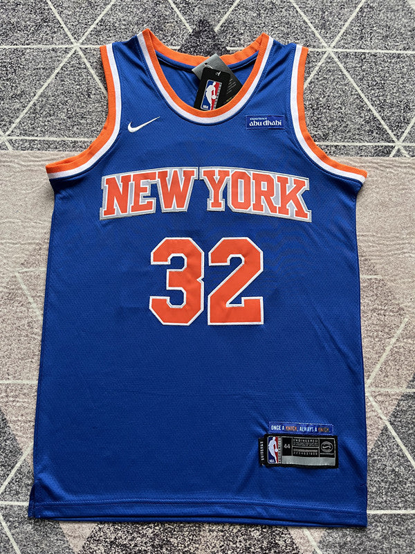New York Blue Basketball Jersey #32 front view [SPMERGE:P189:front]