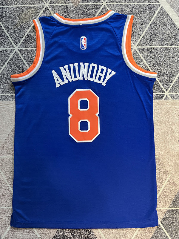 New York Blue Basketball Jersey #8 back view [SPMERGE:P193:back]