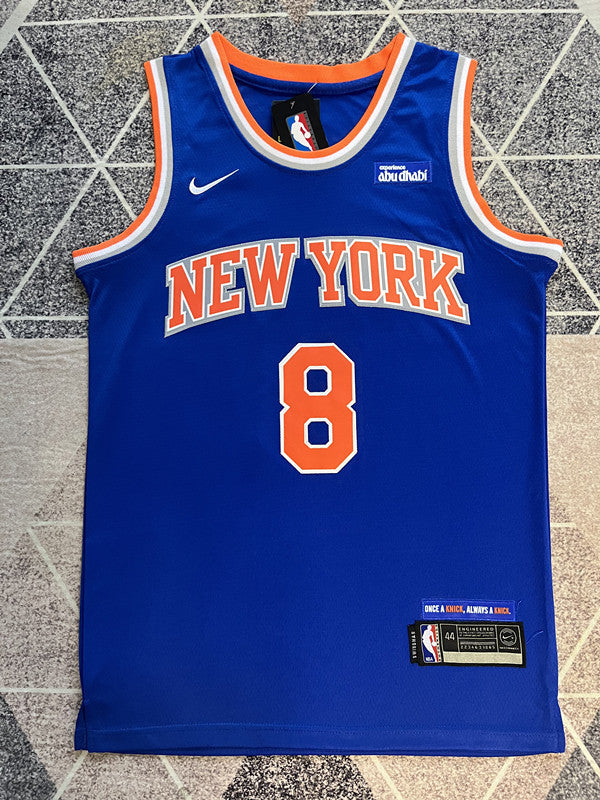 New York Blue Basketball Jersey #8 front view [SPMERGE:P193:front]