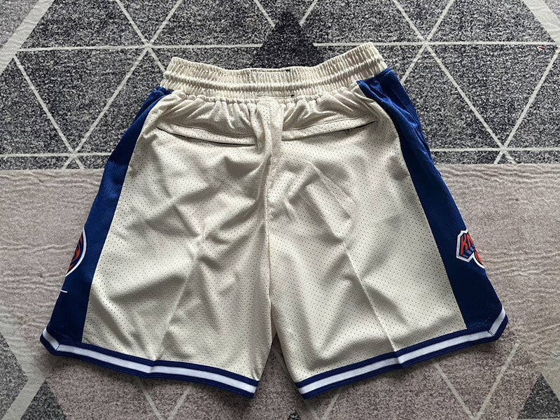 Off-White New York Knicks premium basketball shorts, full back view