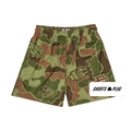 Olive Camo mesh shorts - front product view