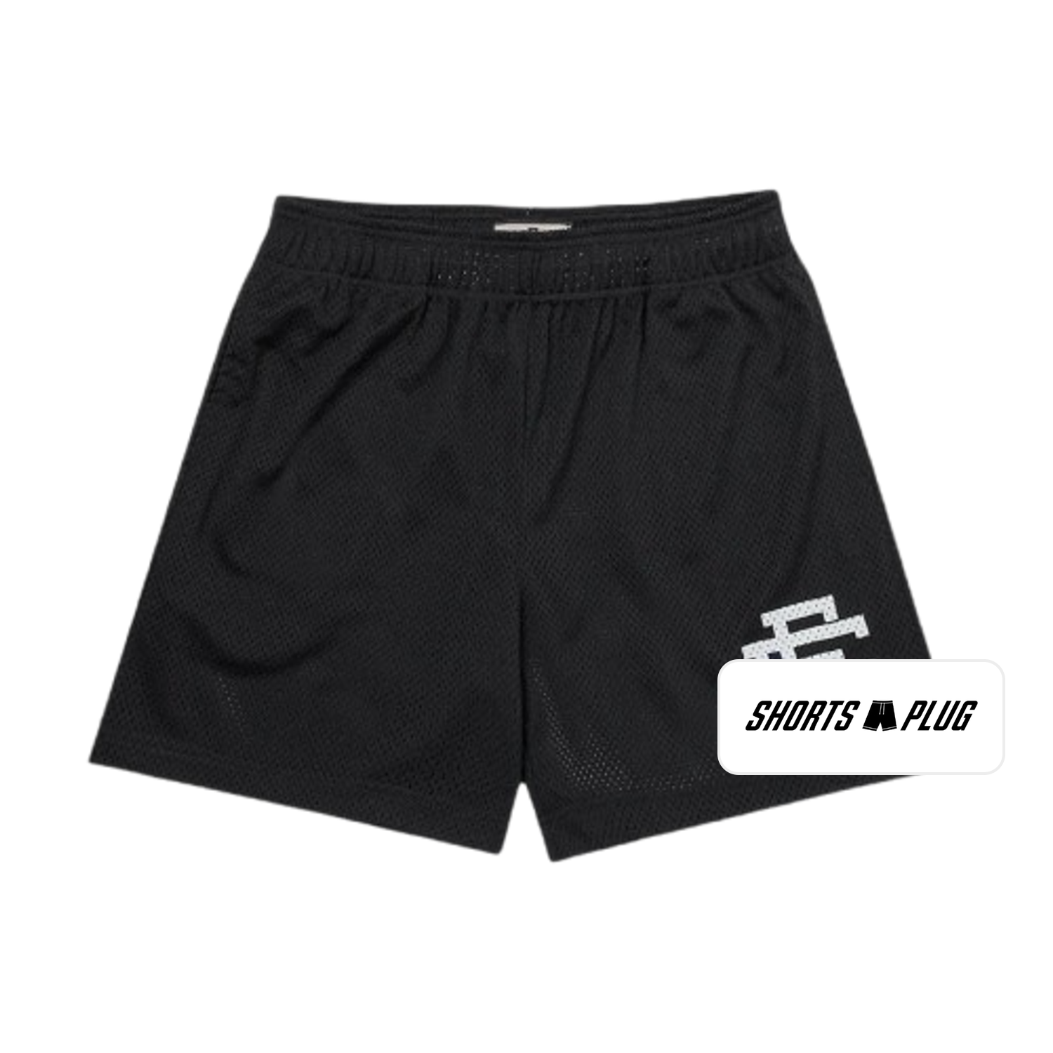 Onyx Black mesh shorts - front product view