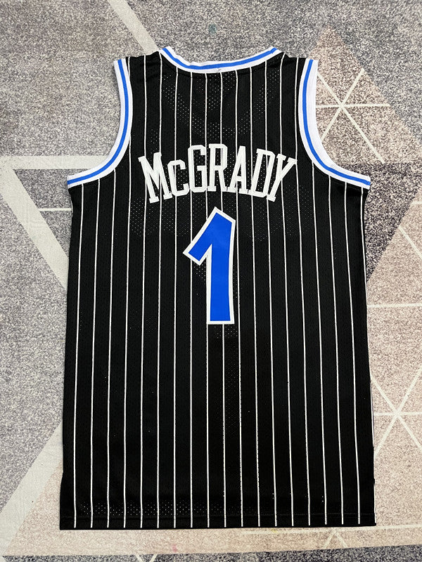 Orlando Black Retro Basketball Jersey #1 back view [SPMERGE:P331:back]