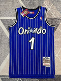 Orlando Blue Retro Basketball Jersey #1 front view [SPMERGE:P330:front]