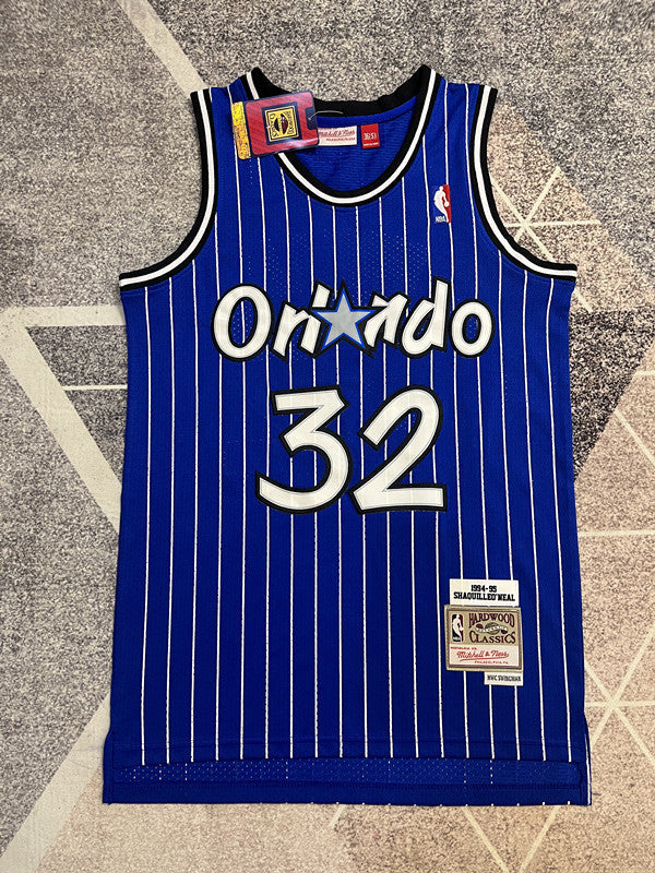 Orlando Blue Retro Basketball Jersey #32 front view [SPMERGE:P332:front]