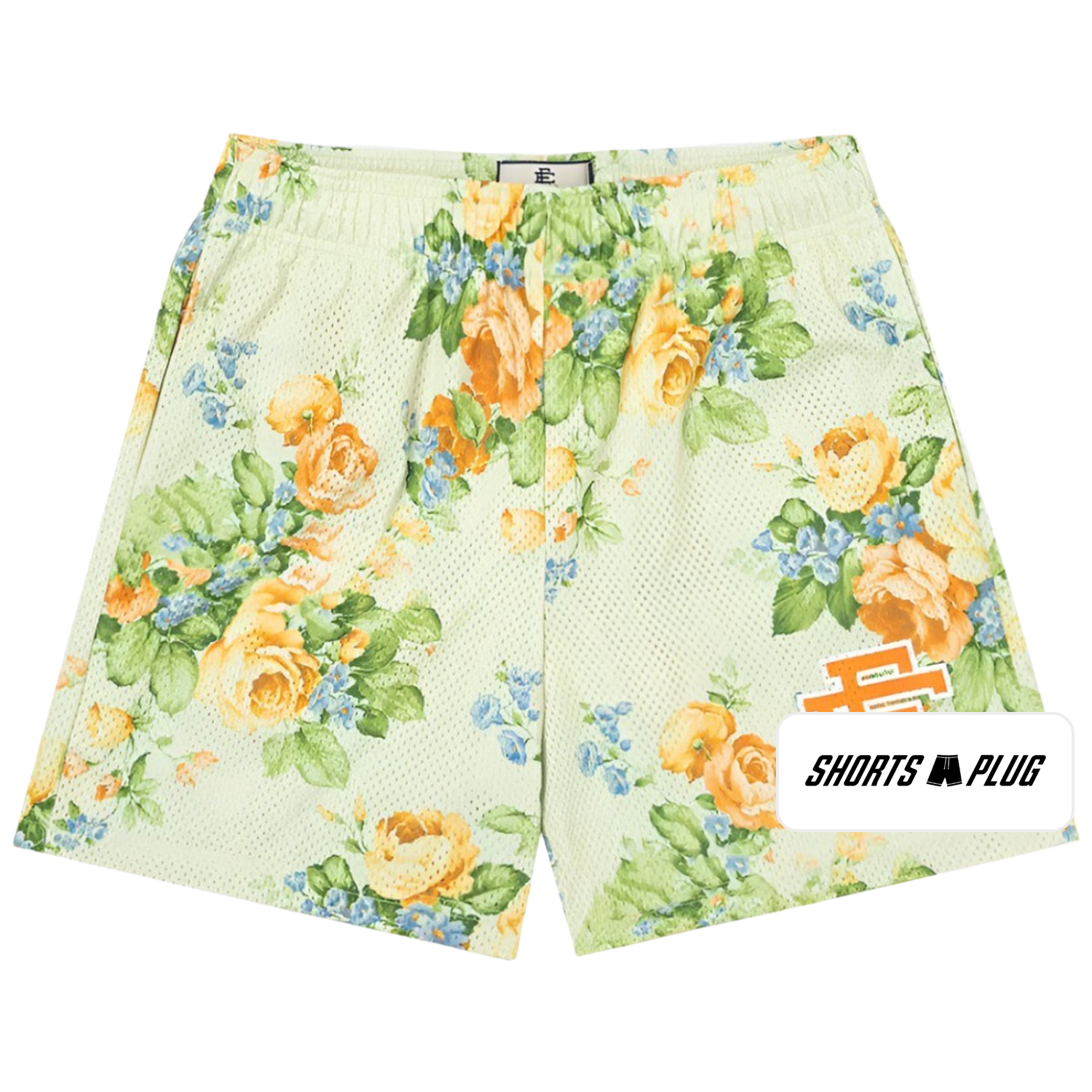 Pastel Floral mesh shorts - front product view