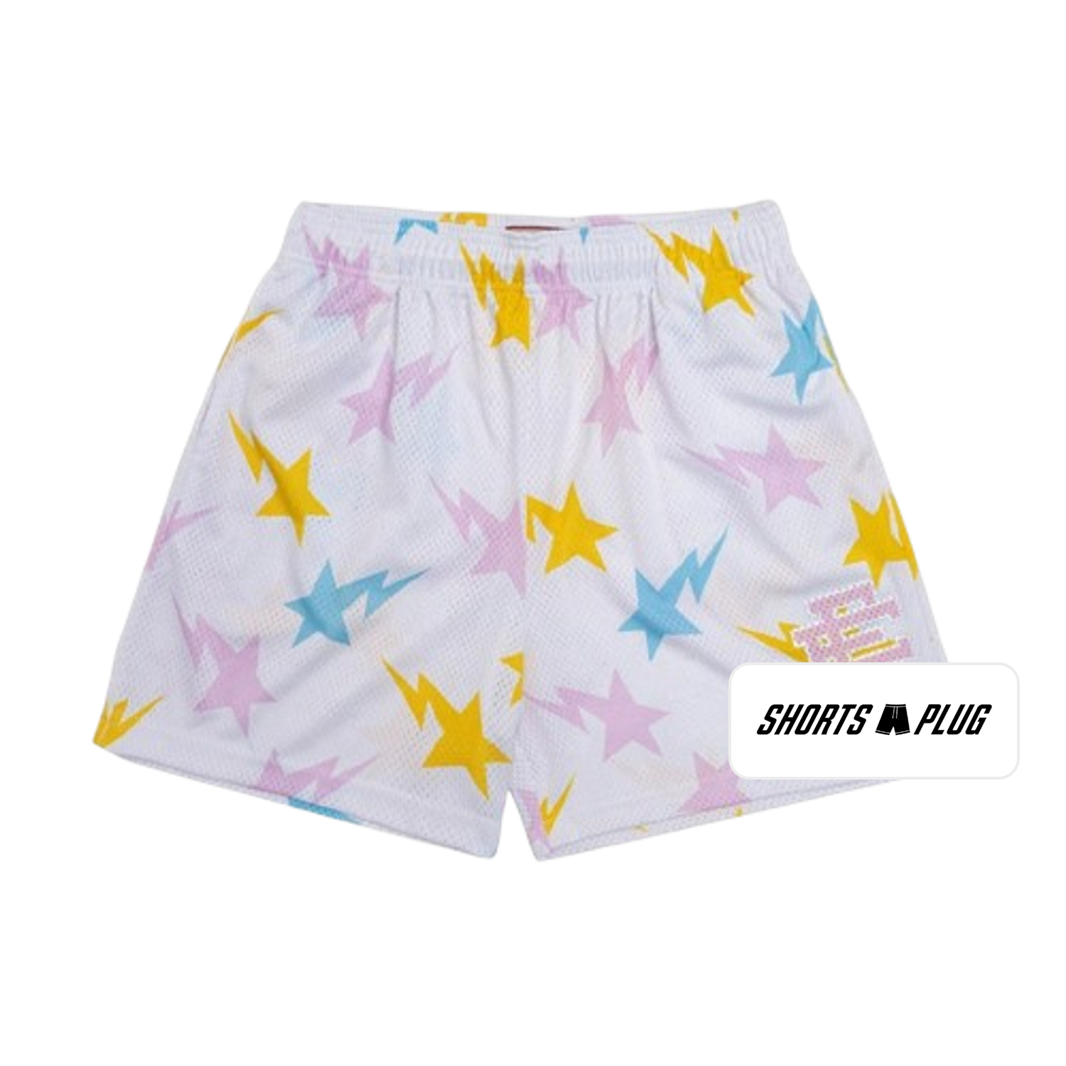 Pastel Starburst mesh shorts - front product view