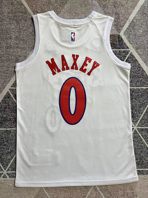 Philadelphia 2023 White Basketball Jersey #0 back view [SPMERGE:P001:back]