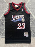 Philadelphia Black Retro Basketball Jersey #23 front view [SPMERGE:P106:front]