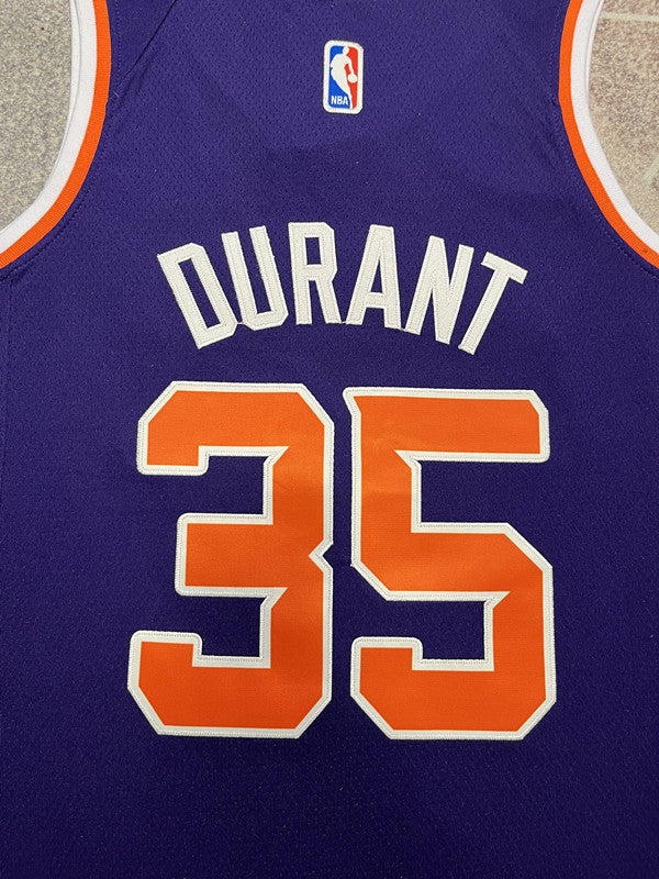 Purple Phoenix Suns basketball jersey, back lettering and number detail
