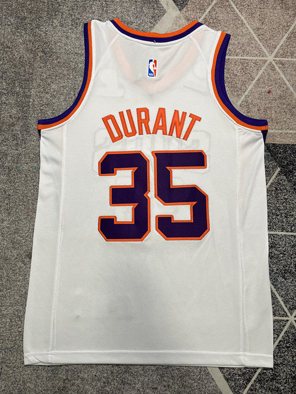 White Phoenix Suns basketball jersey, full back view