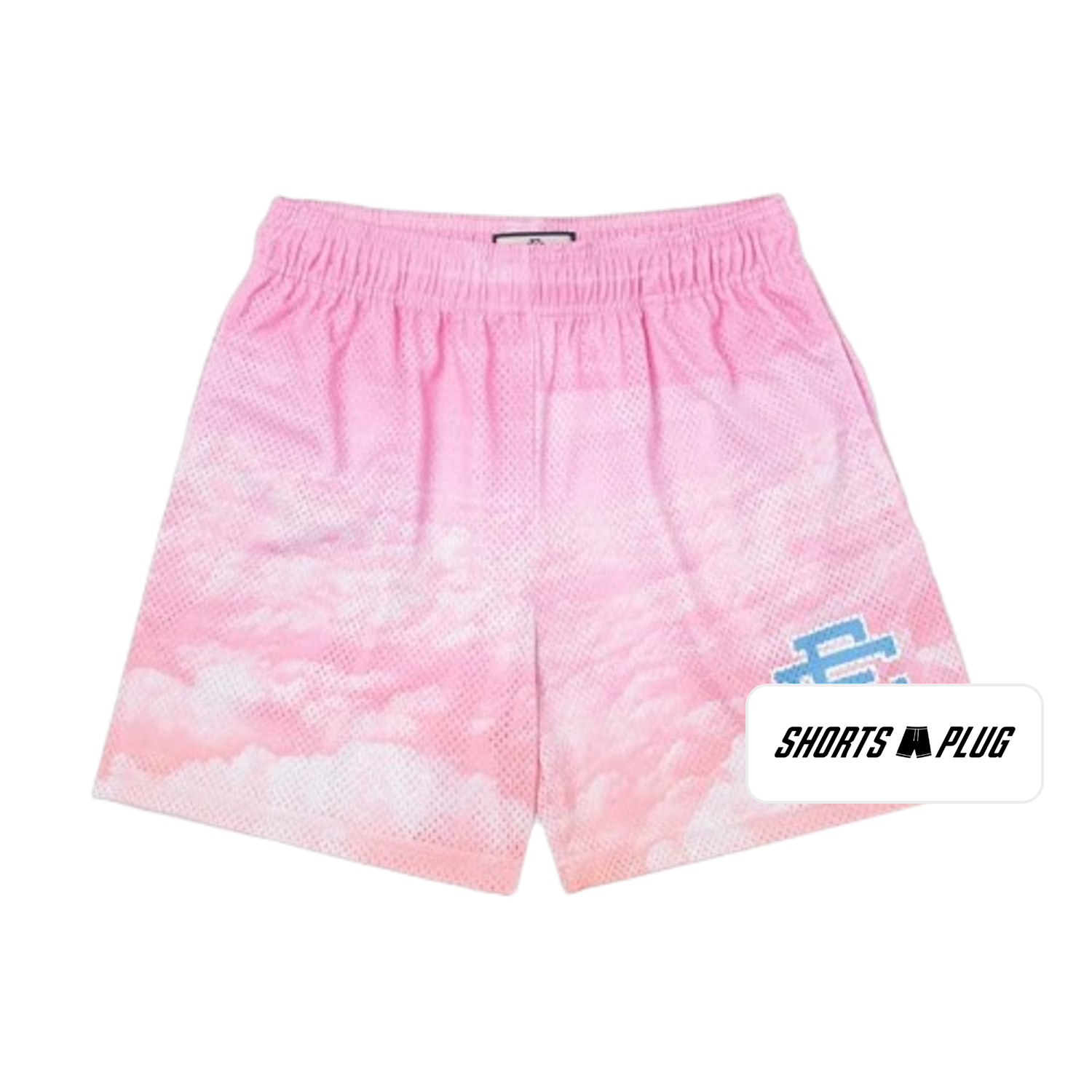 Pink Cloud Wash mesh shorts - front product view
