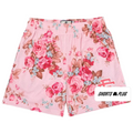 Pink Rose Garden mesh shorts - front product view